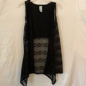 Bathing suit cover black large, good condition